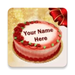 write name on birthday cake android application logo